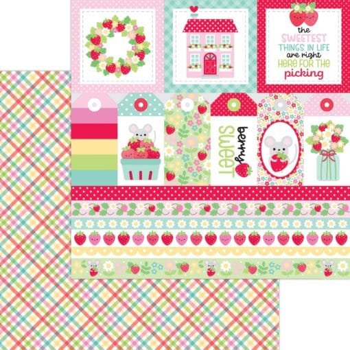 Papel 12x12 - Berry Basket - Berry Sweet