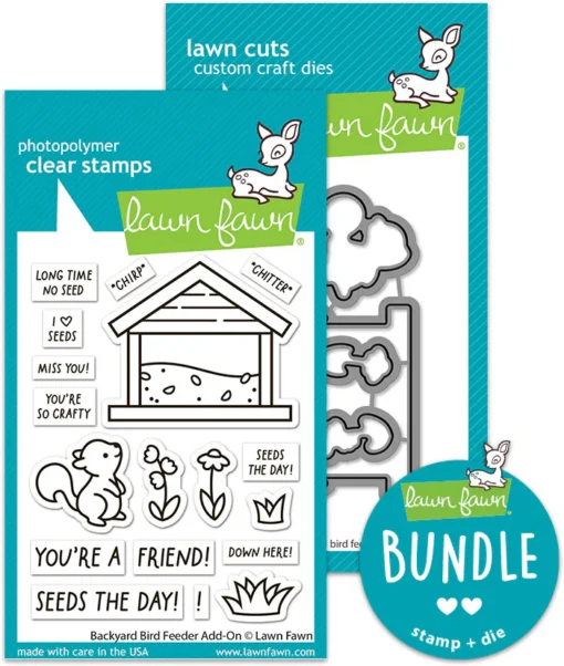 Set de Sello y Troquel - Backyard Bird Feeder - Add-On - Lawn Fawn
