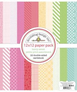 Kit de Papeles 12x12 - Petite Prints - Berry Sweet