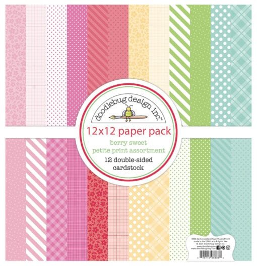 Kit de Papeles 12x12 - Petite Prints - Berry Sweet