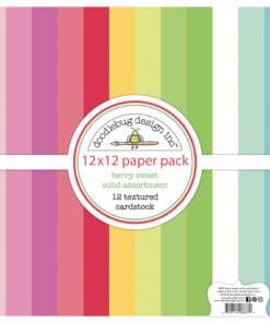 Kit de Papeles 12x12 - Básicos Textura - Berry Sweet