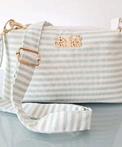 Bolso de Rayas - Menta - Bellas y Creativas