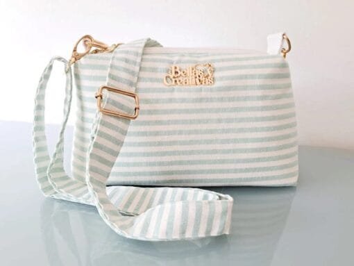 Bolso de Rayas - Menta - Bellas y Creativas