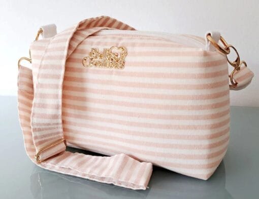 Bolso de Rayas - Rosa - Bellas y Creativas