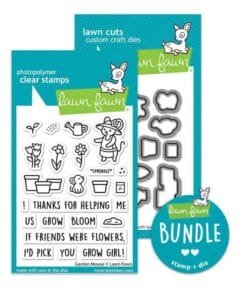 Set de Sello y Troquel - Garden Mouse - Lawn Fawn