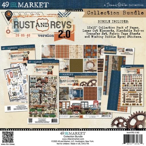Kit de Papeles 12x12 - Rust and Revs 2.0 - 49 and Market