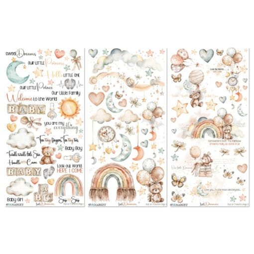 Set de Stickers Rub-On - Transfers - Little Dreamer
