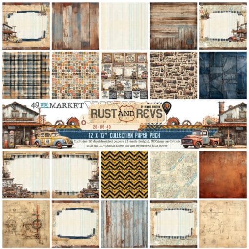 Kit de Papeles 12x12 - Rust and Revs - 49 and Market