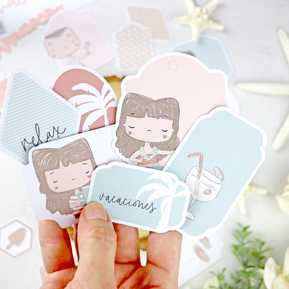 Efímeros - Frases y Tags - Hawaii - 90 pcs