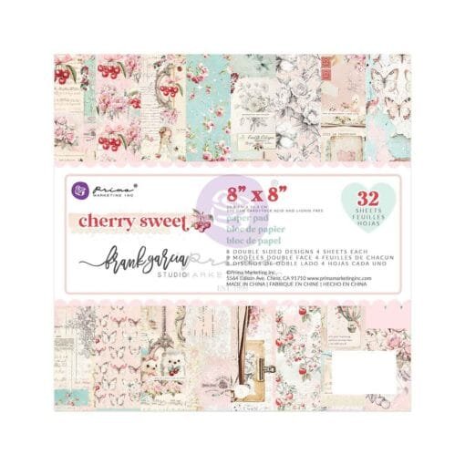Block de Papeles 8x8 - Cherry Sweet - Prima Marketing