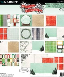 Kit de Papeles 12x12 - Starters Pack - Mistletoe and Memories - Vicki Boutin - 49 and Market