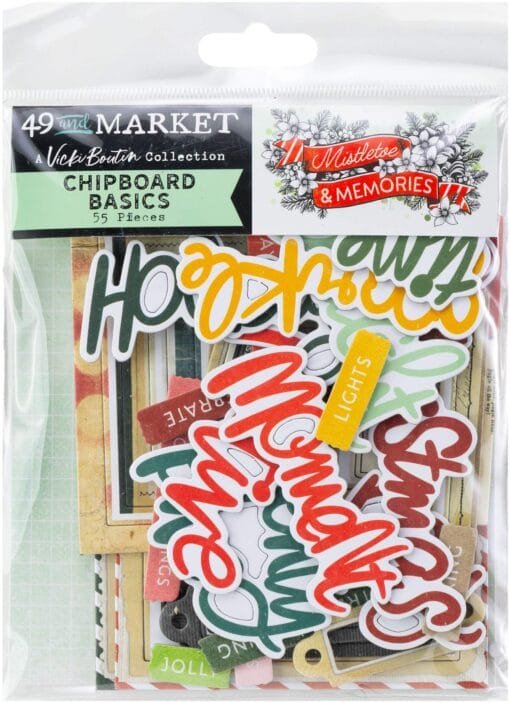 Efímeros - Chipboard Basics - Mistletoe and Memories - Vicki Boutin - 49 and Market