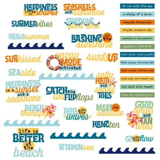 Chipboard - Frases - Beach Vibes - 49 and Market