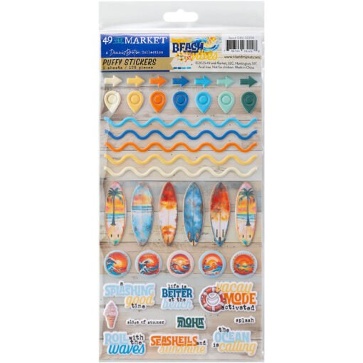 Puffy Stickers - Beach Vibes - 49 and Market - Image 2