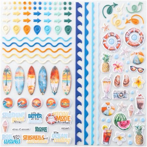 Puffy Stickers - Beach Vibes - 49 and Market