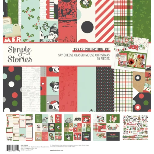 Kit de Papeles 12x12 - Say Cheese Classic Mouse Christmas - Simple Stories