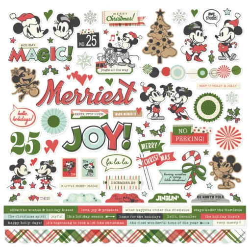 Kit de Papeles 12x12 - Say Cheese Classic Mouse Christmas - Simple Stories - Image 2