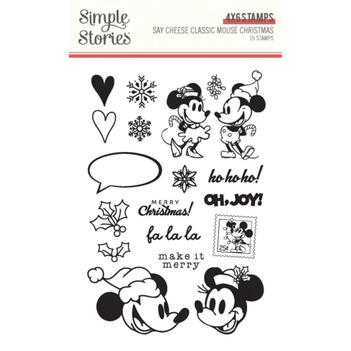 Sellos - Say Cheese Classic Mouse Christmas - Simple Stories