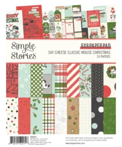 Block de Papeles 6x8 - Say Cheese Classic Mouse Christmas - Simple Stories