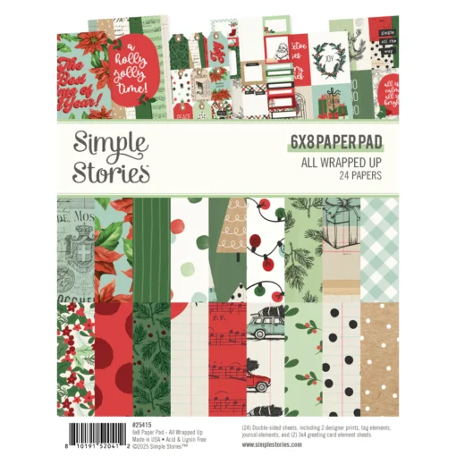 Block de Papeles 6x8 - All Wrapped Up - Simple Stories