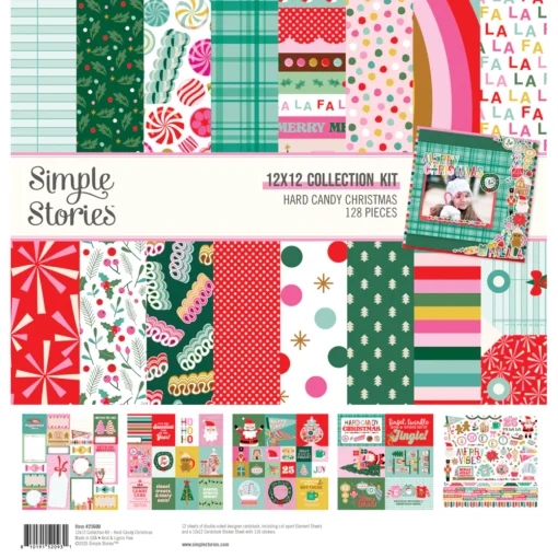 Kit de Papeles 12x12 - Hard Candy Christmas - Simple Stories