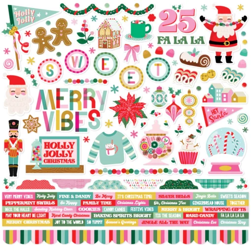 Kit de Papeles 12x12 - Hard Candy Christmas - Simple Stories - Image 2