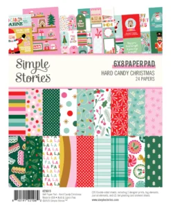 Block de Papeles 6x8 - Hard Candy Christmas - Simple Stories