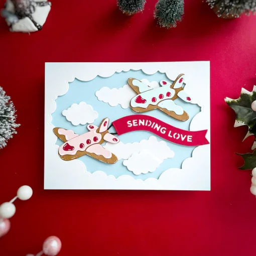 Troquel - Gingerbread Plane and Banners - Candy Christmas - Spellbinders - Image 3