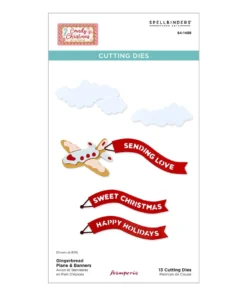 Troquel - Gingerbread Plane and Banners - Candy Christmas - Spellbinders