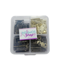 Alternative view of Cajita de Bisagras 10mm a 14 mm - Dorado/Bronce - Mini herrajitos - Insumos Scrap