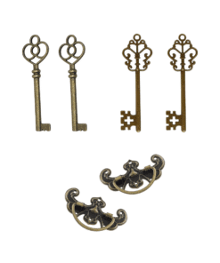 Bolsita de Llaves y Tiradores Vintage  - Mini herrajitos - Insumos Scrap