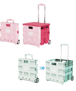 Carrito Scrapero con Tapa - Menta y Rosa - Insumos Scrap