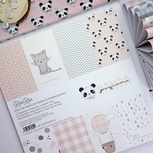 Block de Papeles 12x12 - Pequeño Panda - Alúa Cid