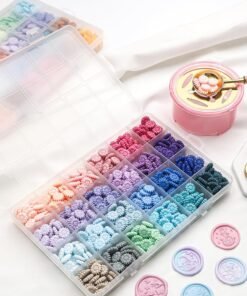 Cajita de Perlitas de Cera - Flores - Insumos Scrap