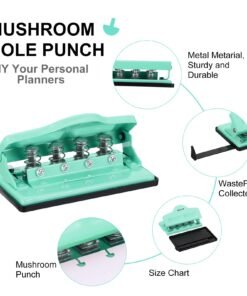 Alternative view of Ponchador de Discos de Metal - Menta/Rosa