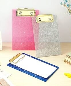 Mini Portapapeles - Clipboard - Rosa/Celeste/Plateado