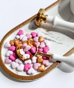 Cajita de Perlitas de Cera - Corazones - Insumos Scrap