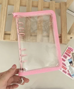 Alternative view of Carpeta PVC Glitter con Zipper - Rosa/Celeste/Verde - Insumos Scrap