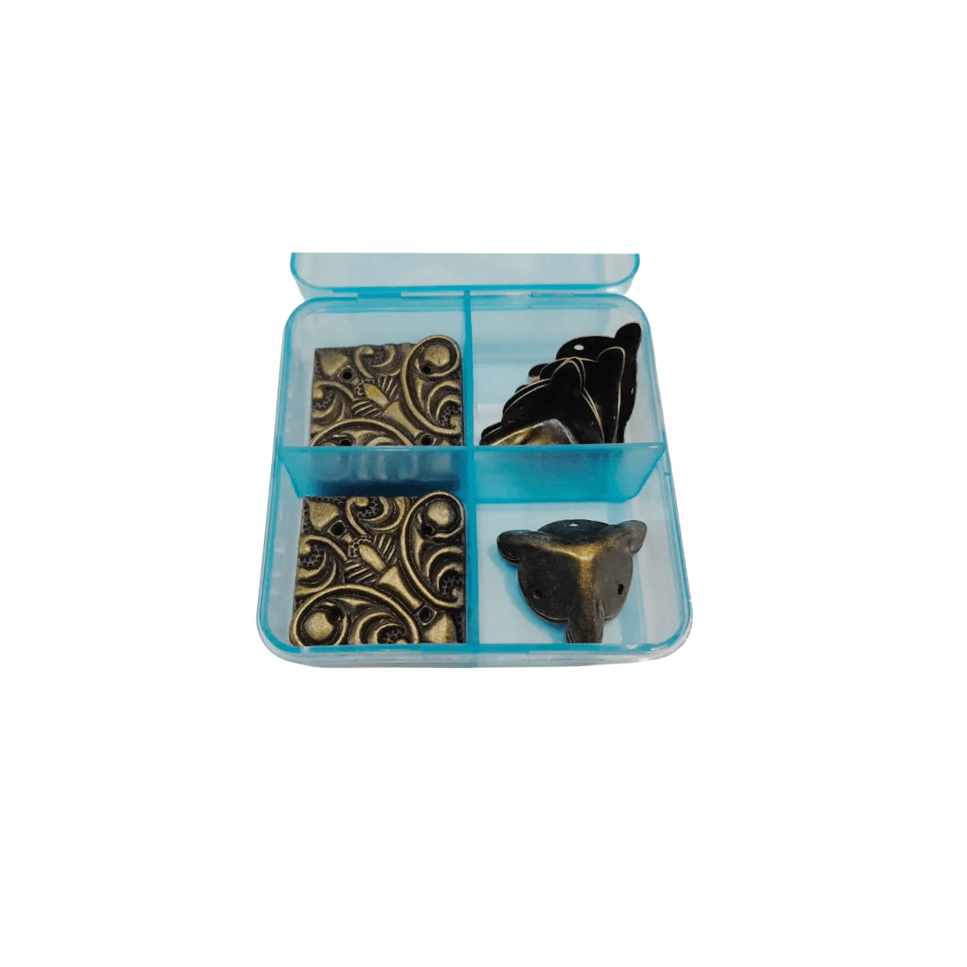 Cajita de Esquineros Vintage – Mini herrajitos – Insumos Scrap - Image 3