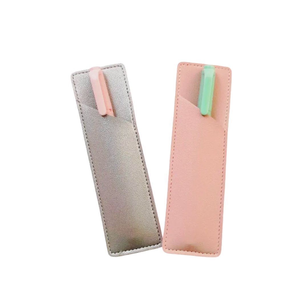 Porta Lapiceros para Agendas y Libretas - Rosa/Plateado - Insumos Scrap