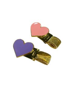 Porta Lapiceros con Prensa – Resorte – Corazones - 2 pcs – Insumos Scrap