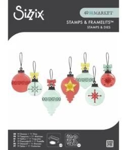 Set de Sello y Troquel - Esferas de Navidad - Sizzix