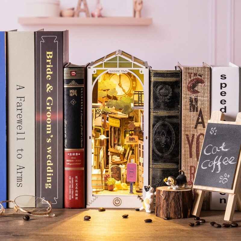 Kit de Rincón de Lectura – Book Nook – Sunshine Town - Gatito – Miniatura - Image 2