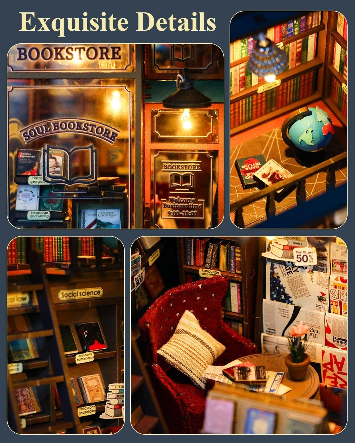 Kit de Rincón de Lectura - Book Nook - Soul Bookstore - Miniatura - Image 4