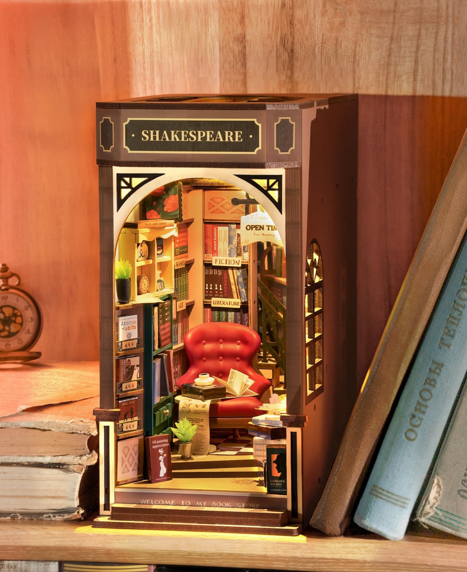 Kit de Rincón de Lectura - Book Nook - Librería Shakespeare and Company de París - Miniatura - Image 3