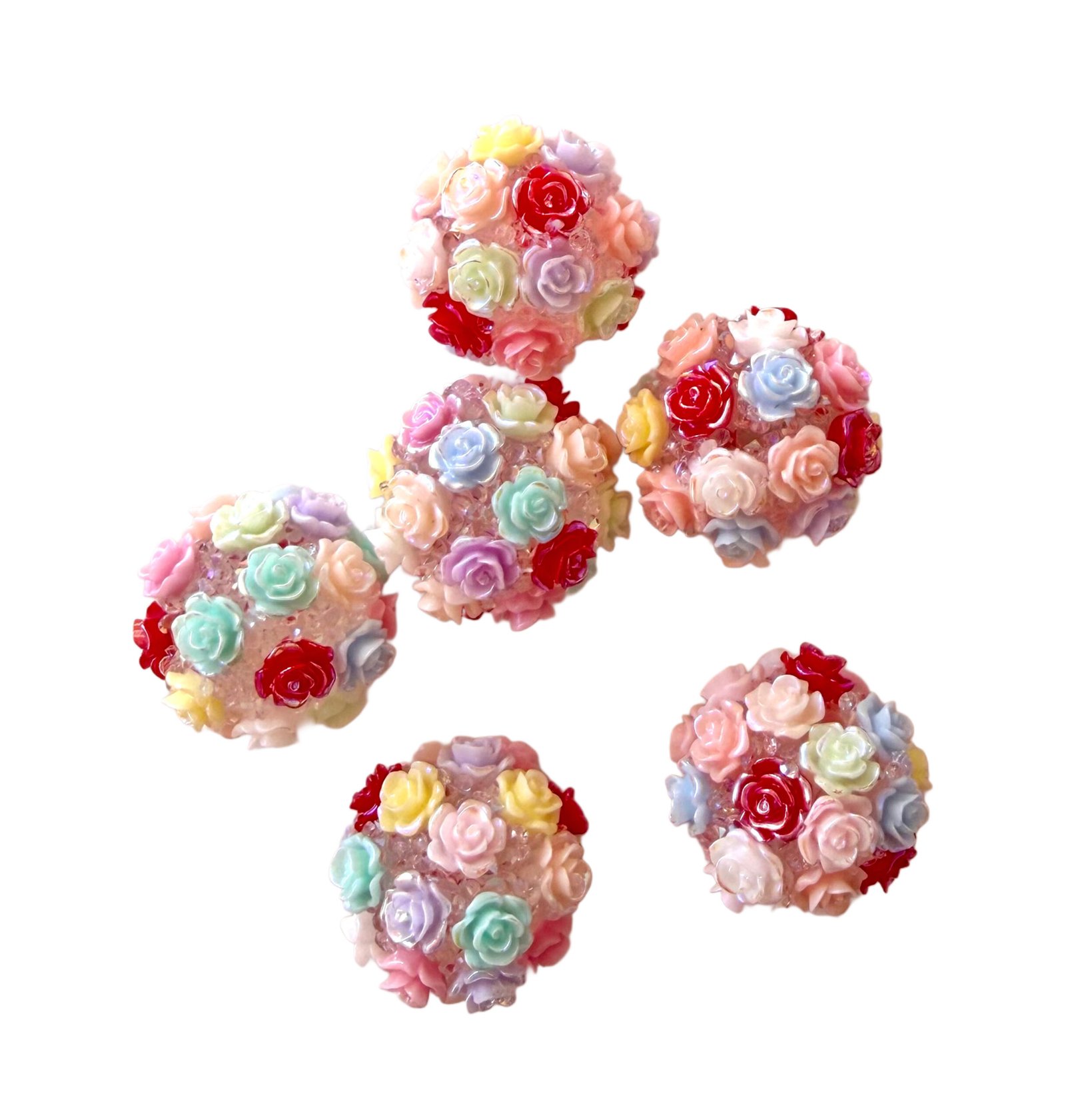 Accesorio - Bolita de Flores - 6 pack - Insumos Scrap