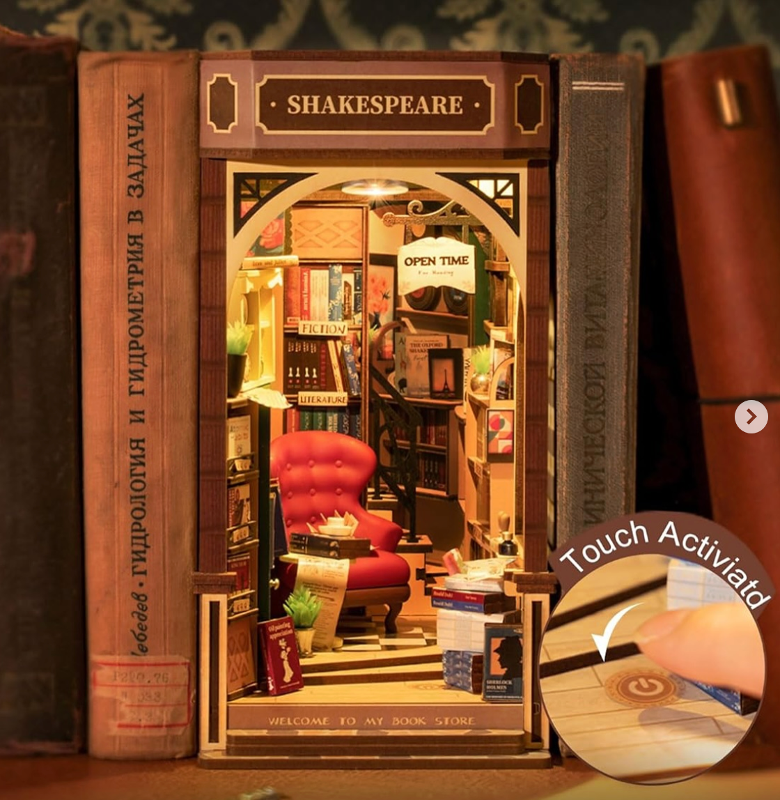 Kit de Rincón de Lectura - Book Nook - Librería Shakespeare and Company de París - Miniatura - Image 5