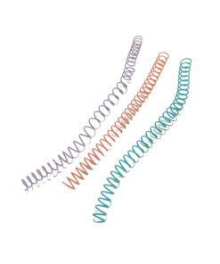 Set 3 Resortes Espirales Plásticos Pequeños - 3/4" - Menta, Rosa y Lila - 2:1