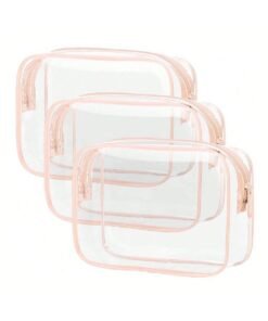 Cartuchera Transparente - Peach - Insumos Scrap