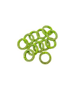Alternative view of Argollas con Cristales - Verde, Rosa o Mixto - 12 pack